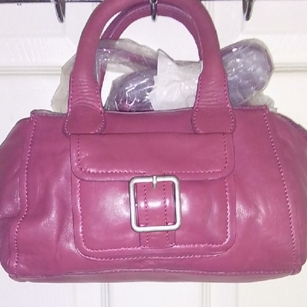 Lucky Brand Pink Satchel with Structured Design and Double Handles